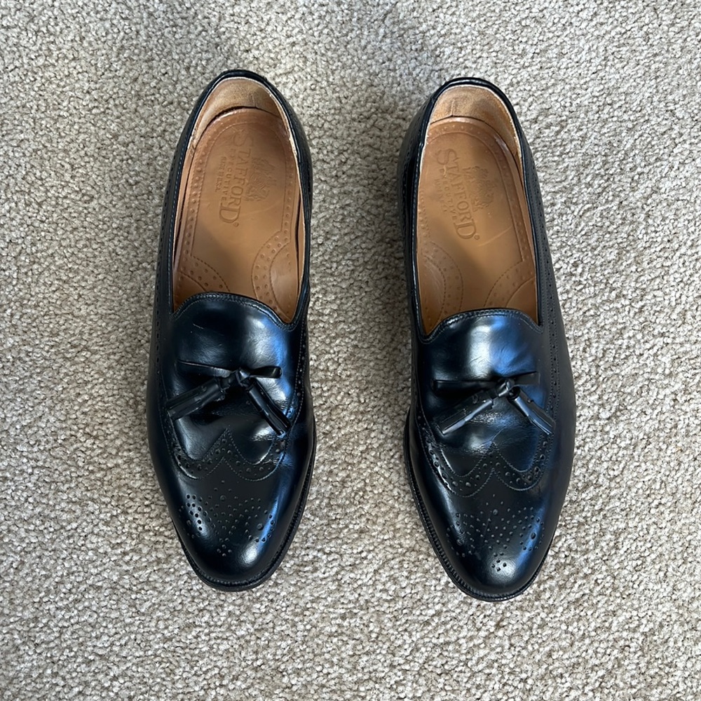 Stafford black loafers size 10.5